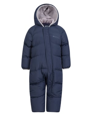 'Frosty' Kids Padded Snowsuit with Central Zip Cosy Winterwear Navy