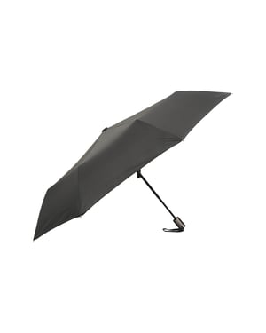 Unisex Windproof Umbrella with Stainless Steel Shaft Shock Resistant Rain Brolly Black