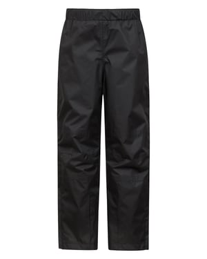 'Spray' Kids Waterproof Overtrousers with Taped Seams Breathable Pants Black