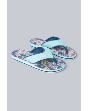 'Swish' Kids Flip Flops Slip On Lightweight Comfortable Walking Beach Slippers Mint