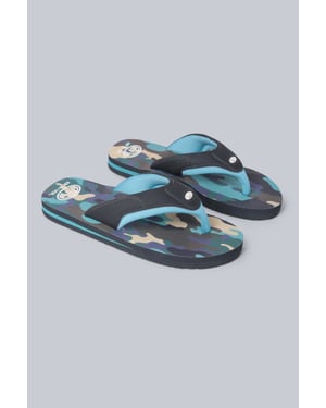 'Jekyl' Kids Flip Flops Slip On Lightweight Comfortable Walking Beach Slippers Grey