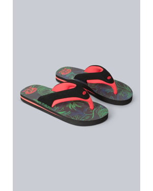 'Jekyl' Kids Flip Flops Slip On Lightweight Comfortable Walking Beach Slippers Green