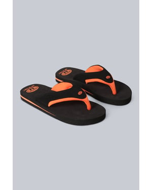 'Jekyl' Kids Flip Flops Slip On Lightweight Comfortable Walking Beach Slippers Black