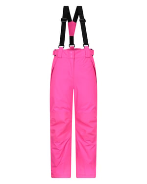 'Falcon Extreme' Kids Ski Pants Waterproof Warm Elastic Waist Winter Trouser Pink