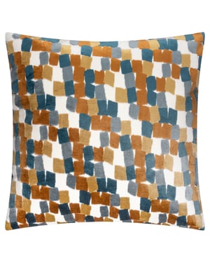 furn. Metro Blocks Velvet Jacquard Cushion Cover