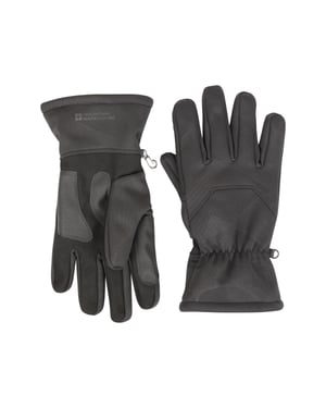 'Extreme' Men's Ski Gloves with Textured Palm Water Resistant Dark Grey