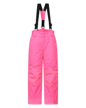'Honey' Kids Snow Pants Snow Proof Warm Elasticated Waist Winter Ski Trousers Light Pink