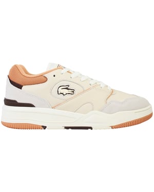 Lacoste Lineshot 124 3 Mens Off White/Brown Trainers