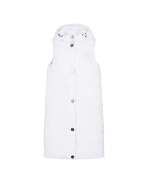 Armani Exchange Quiltad lång gilet för dam och dam (Vit)