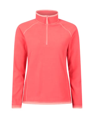'Montana' Women's Microfleece Jacket Half Zip Breathable Quick Dry Sweater Pink