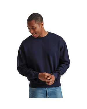 Fruit of the Loom Superkatoenen uniseks sweater voor volwassenen (Deep Navy)
