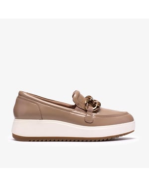 Zylah May Taupe Leather Shoes