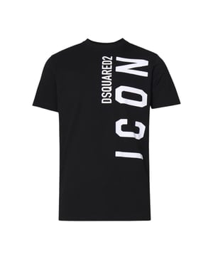 Dsquared2 Black T-shirt Large Icon White Logo