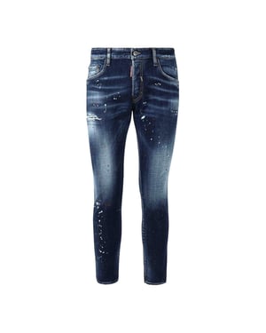 Dsquared2 Medium Easy Wash Skater Marineblauwe Jeans