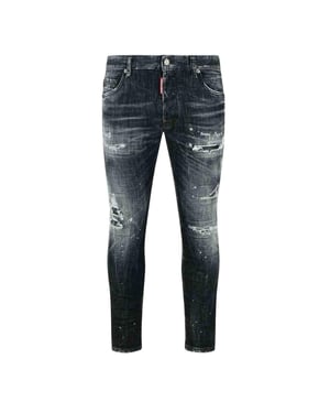 Dsquared2 Black Rocky Mountains Wash Skater Jeans