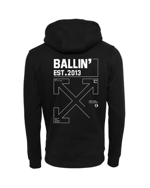 Ballin Est. 2013 Backprint Cross Hoodie Svart