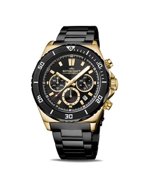 Rotorcraft Horloge Robusto Chrono Zwart