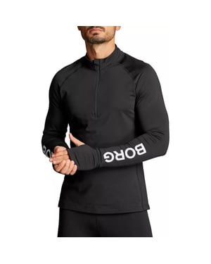 Björn Borg Sport top Midlayer Half Zip Top Zwart