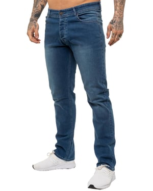 Enzo | Mens Straight Leg Stretch Denim Jeans