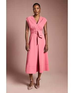 Belted Crepe Dress