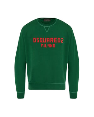 Dsquared2 Milano Logo Cool Fit Groene Sweatshirt