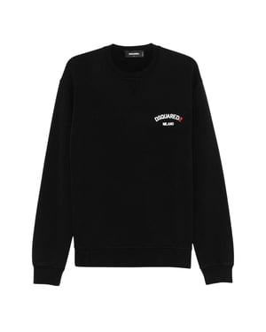 Dsquared2 Liten Milano-logotyp Cool Fit Svart Tröja