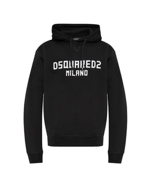 Dsquared2 Milano Logo Cool Fit Black Hoodie