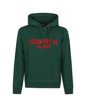 Dsquared2 Milano Logo Cool Fit Groene Hoodie