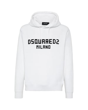 Dsquared2 Milano Logo Cool Fit White Hoodie