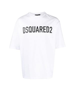 Dsquared2 T-shirt Met Opvallend Logo In Wit