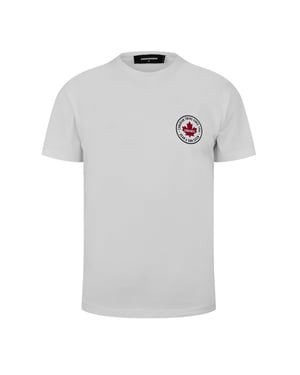 Dsquared2 T-shirt Met Klein Esdoornlogo In Wit