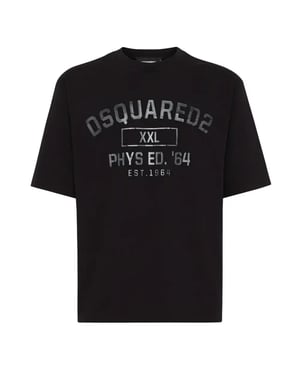 Dsquared2 Phys Ed Logo Black T-shirt