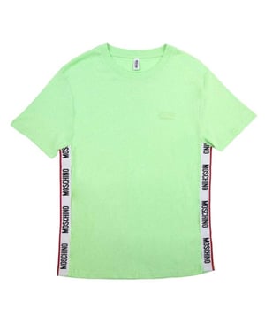 Moschino Heren Logo Taped T-Shirt (Groen)