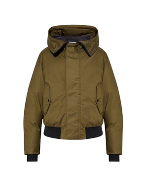 Dsquared2 Techno Down Militärgrön Bomberjacka Med Huva