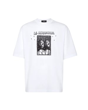 Dsquared2 Cartoon El Dsquared2 Design Wit T-shirt