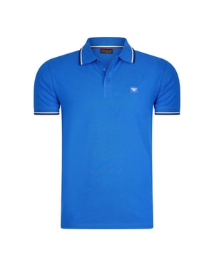 Cappuccino Italia Polo SS Polo Applique Pique Blauw
