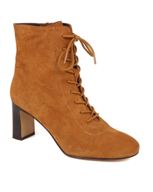 Jones Bootmaker Lorah Leather Lace-Up Boots