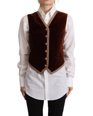Velvet Vest Bruin Stijl