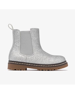 AdelaideFly T. Silver Metallic Boots