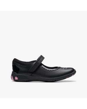 Sea Jewel K Black Leather Shoes