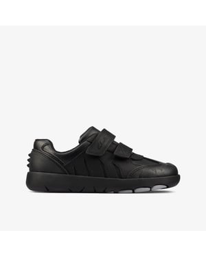 Rex Stride K Black Leather Shoes