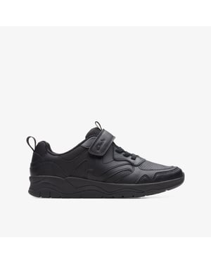 ClowderSprintO Black Leather Shoes