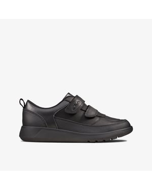 Scape Flare K Black Leather Shoes