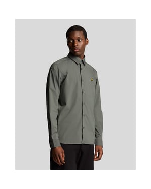 Lyle & Scott Heren Bamboe Shirt Met Lange Mouwen (Grijs)