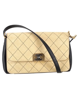 Chanel Classic Flap Bag in Beige Suede