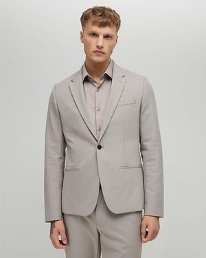 River Island Mens Suit Jacket Beige Skinny Fit
