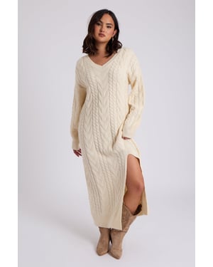 Midaxi V Neck Dress