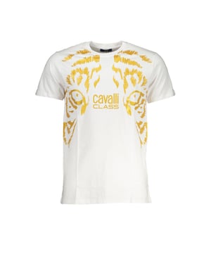 T-shirt met korte mouwen en ronde hals in tijgerprint