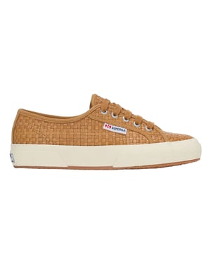 Superga Womens/Ladies 2750 Woven Leather Trainers (Beige/Off White)