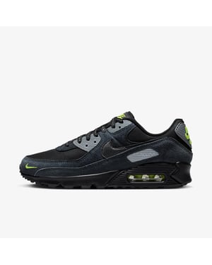 Nike Air Max 90 Mens Trainers Black Volt/Cool Grey